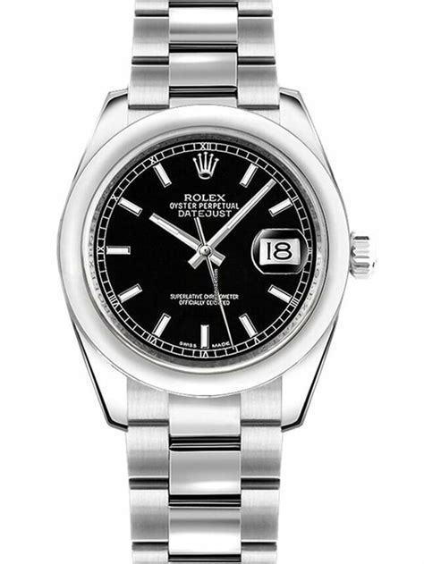 rolex datejust 31 black dial